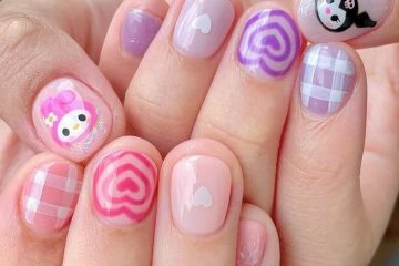 ảnh nail kuromi đáng yêu
