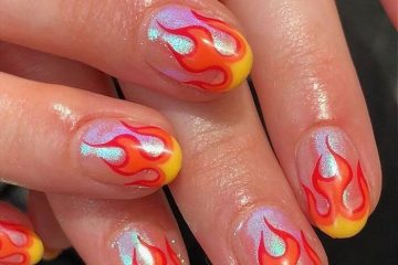 ảnh nail ngọn lửa
