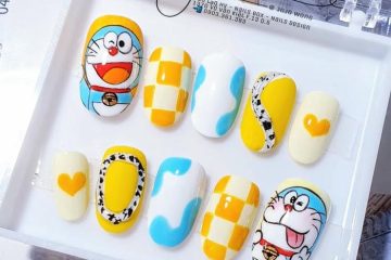 ảnh nail vẽ doraemon siêu cute