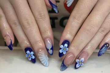 ảnh nail xanh dương siêu đẹp
