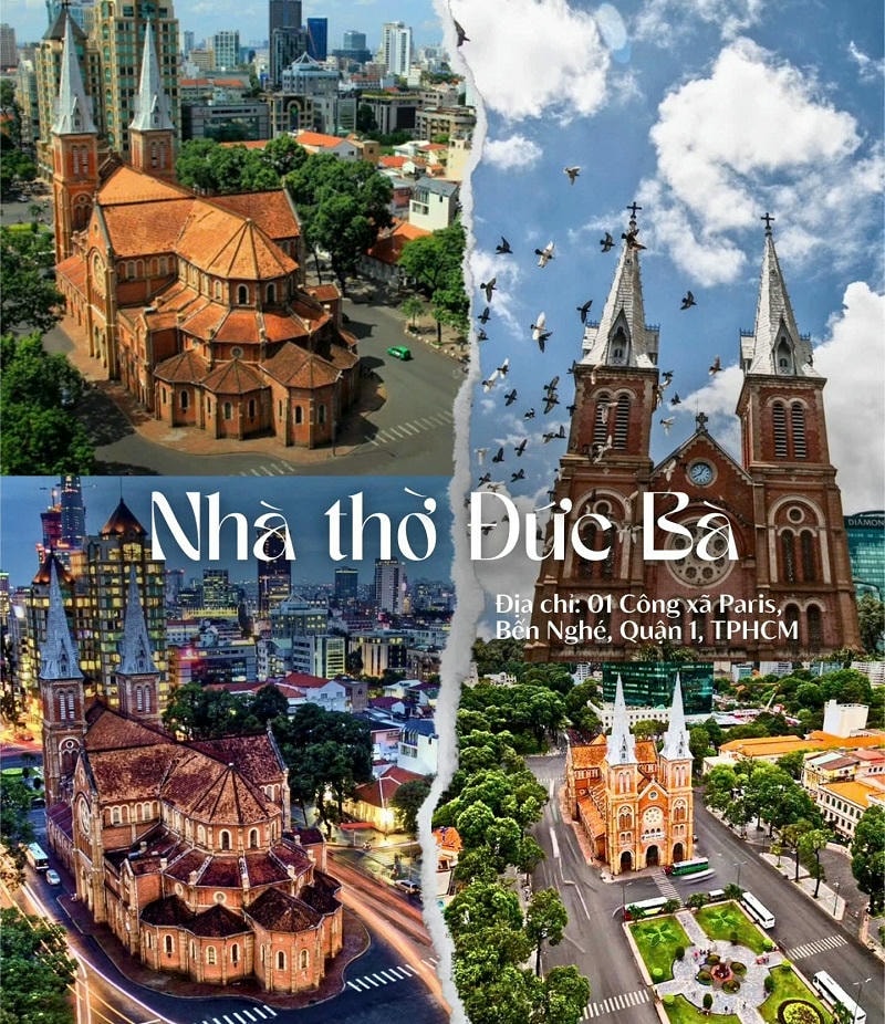 Ảnh các địa danh du lịch tại miền Nam Nhà thờ Đức Bà