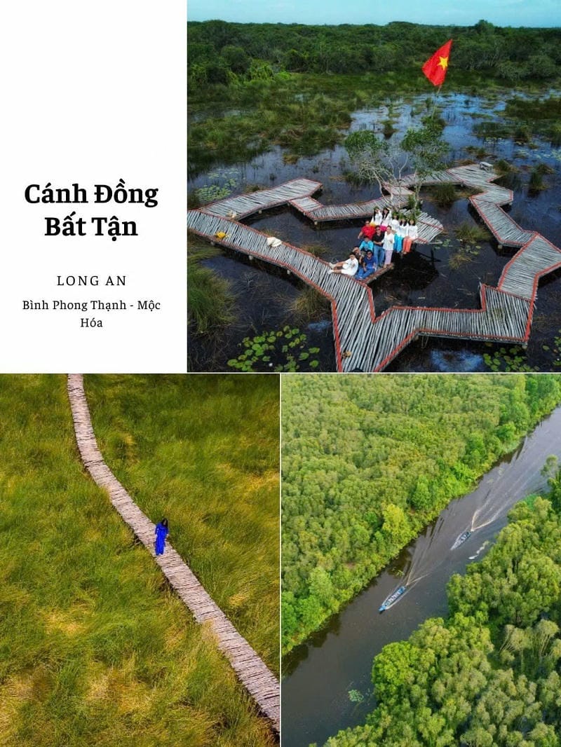 ảnh địa điểm du lịch tại miền tây cánh đồng bất tận long an