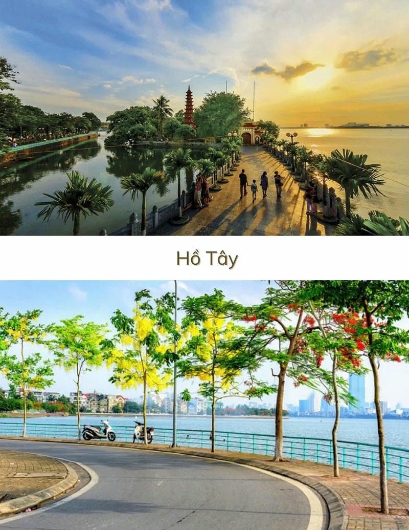 ảnh các địa điểm du lịch tại hà nội hồ tây