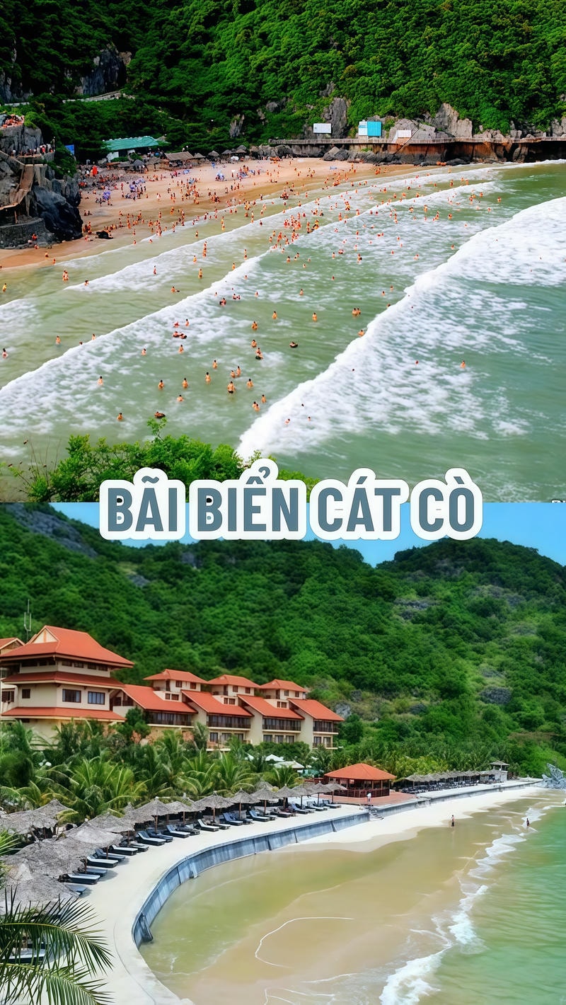 ảnh các địa điểm du lịch tại hải phòng bãi biển cát cò