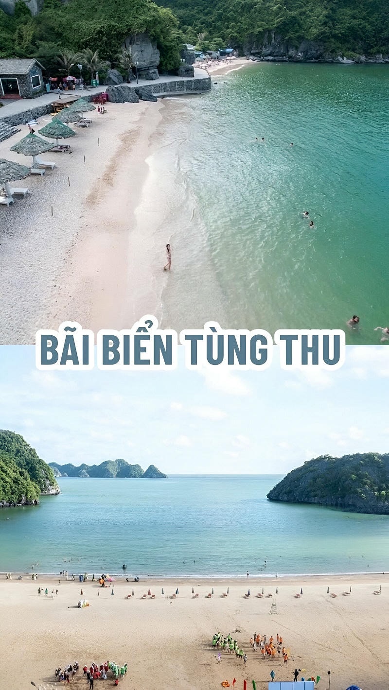 ảnh các địa điểm du lịch tại hải phòng bãi biển tùng thu