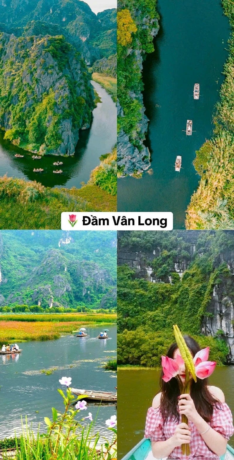 Ảnh các địa điểm du lịch tại Ninh Bình Đầm Vân Long