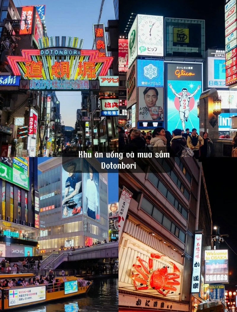 Ảnh các điểm du lịch nổi tiếng tại Osaka: Dotonbori