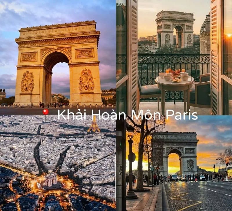 Ảnh các điểm du lịch tại Pháp Khải Hoàn Môn Paris