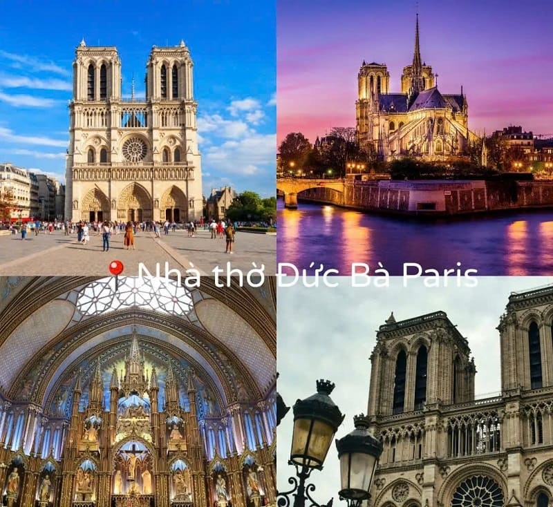 Ảnh các điểm du lịch tại Pháp Nhà thờ Đức Bà Paris