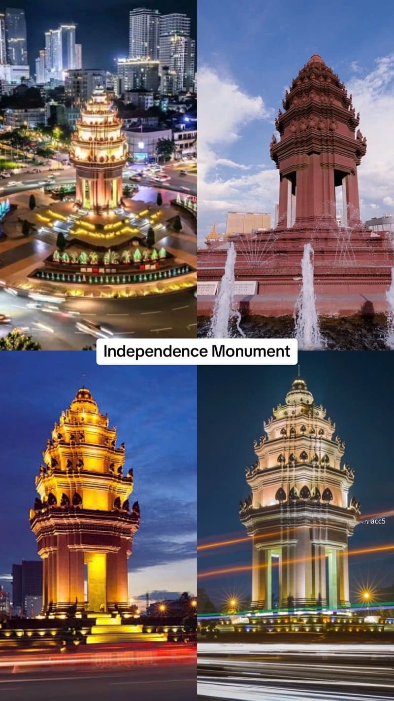 Ảnh các điểm du lịch tại PhnomPenh Đài Độc lập Phnom Penh