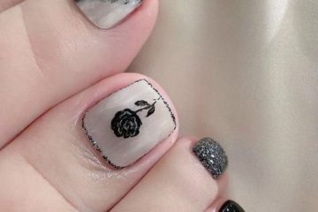 nail chân màu đen thu hút
