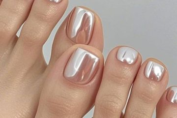 nail chân tráng gương lấp lánh