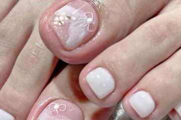 nail chân trắng hiện đại
