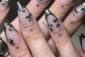 nail màu bạc cực sang