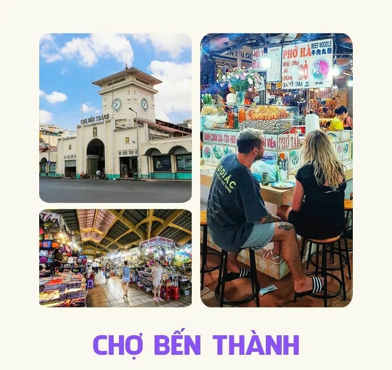 Ảnh các điểm du lịch tại thành phố hồ chí minh Chợ Bến Thành