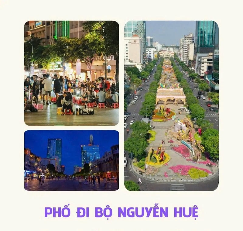 Ảnh các điểm du lịch tại thành phố hồ chí minh Phố đi bộ Nguyễn Huệ